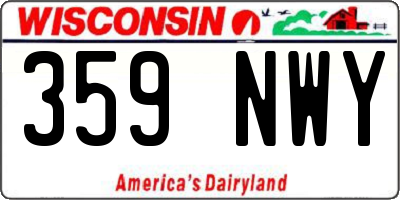 WI license plate 359NWY