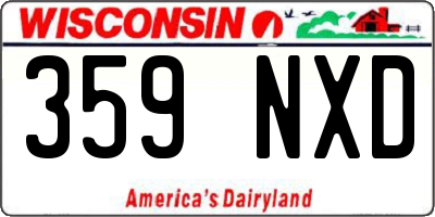 WI license plate 359NXD