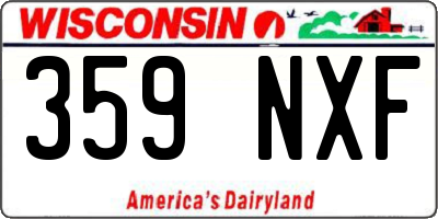 WI license plate 359NXF
