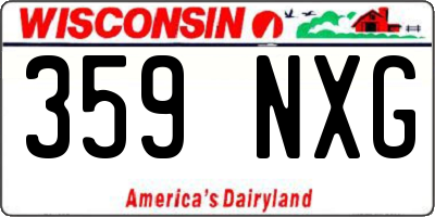WI license plate 359NXG