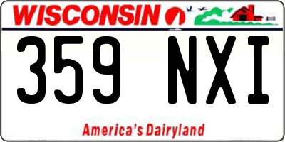 WI license plate 359NXI