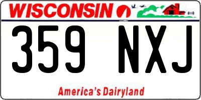 WI license plate 359NXJ