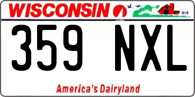WI license plate 359NXL