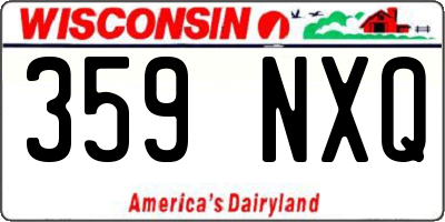 WI license plate 359NXQ