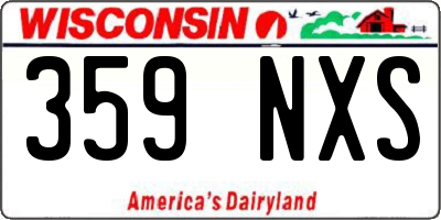 WI license plate 359NXS