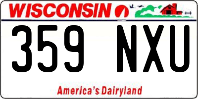 WI license plate 359NXU