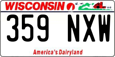 WI license plate 359NXW
