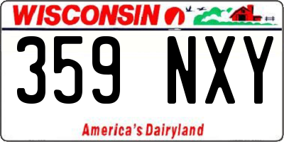 WI license plate 359NXY