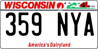 WI license plate 359NYA