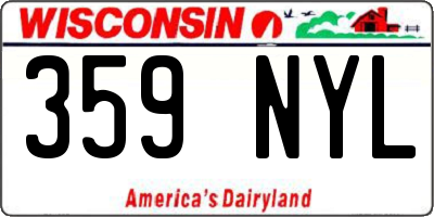 WI license plate 359NYL