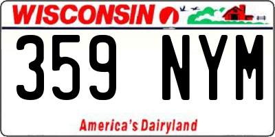 WI license plate 359NYM