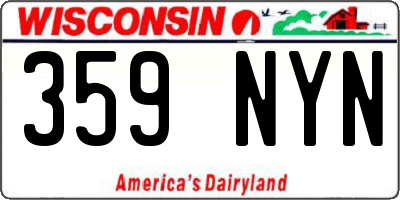WI license plate 359NYN