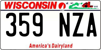 WI license plate 359NZA