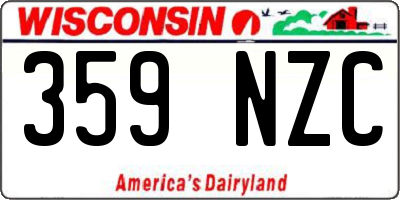 WI license plate 359NZC