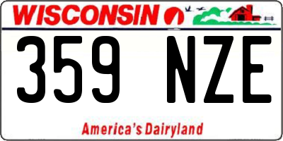 WI license plate 359NZE