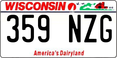WI license plate 359NZG