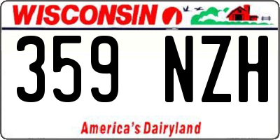 WI license plate 359NZH