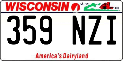 WI license plate 359NZI