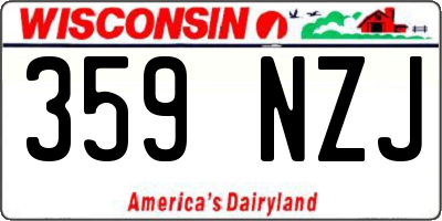 WI license plate 359NZJ