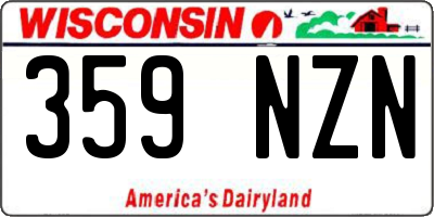 WI license plate 359NZN