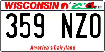 WI license plate 359NZO