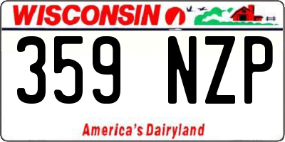 WI license plate 359NZP