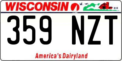 WI license plate 359NZT