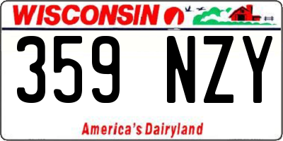 WI license plate 359NZY