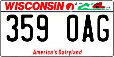 WI license plate 359OAG