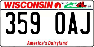 WI license plate 359OAJ