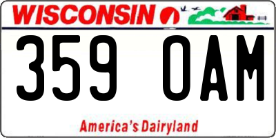 WI license plate 359OAM