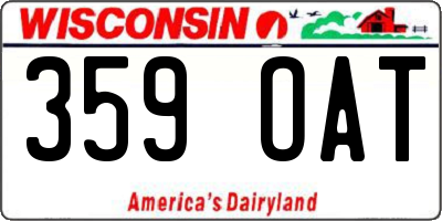 WI license plate 359OAT