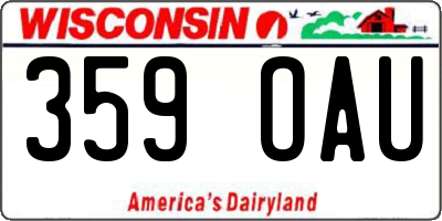WI license plate 359OAU