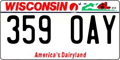 WI license plate 359OAY