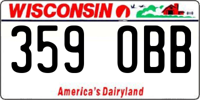 WI license plate 359OBB