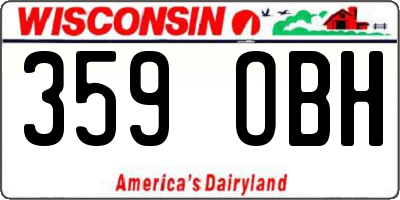 WI license plate 359OBH