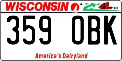 WI license plate 359OBK