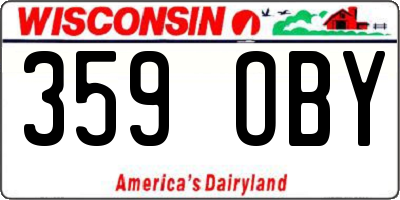 WI license plate 359OBY