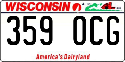 WI license plate 359OCG