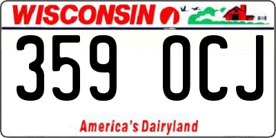 WI license plate 359OCJ