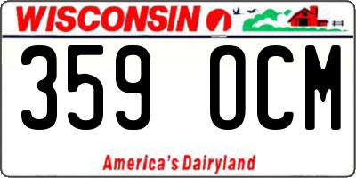 WI license plate 359OCM