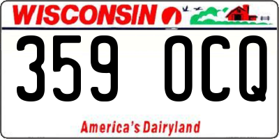 WI license plate 359OCQ