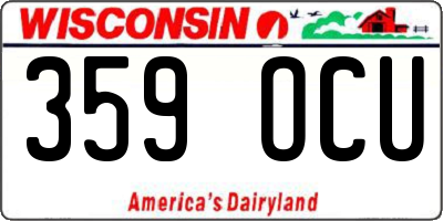 WI license plate 359OCU