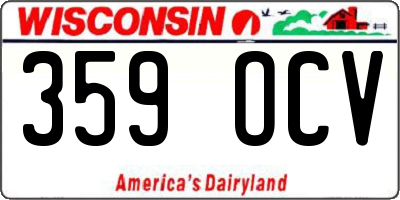 WI license plate 359OCV