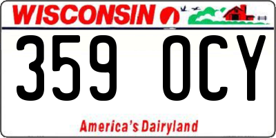 WI license plate 359OCY