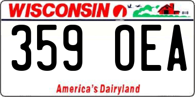 WI license plate 359OEA