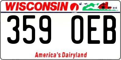 WI license plate 359OEB