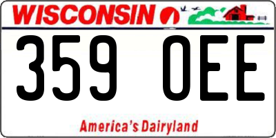 WI license plate 359OEE