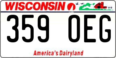WI license plate 359OEG