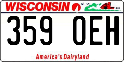 WI license plate 359OEH